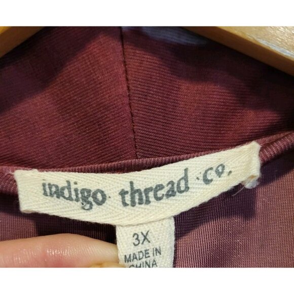 Pink Velvet Lace Mid Length Artsy Open Cardigan Topper Pockets Sz 3X - Picture 6 of 8